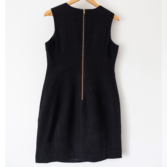 Anthropologie: Tabitha embroidered black textured midi dress Size 8 - Picture 4 of 6